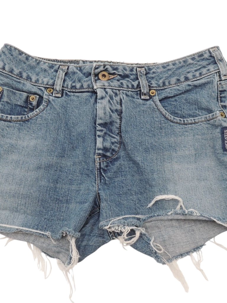 Vintage Silver Denim Jean Cut Offs Womens Size 30